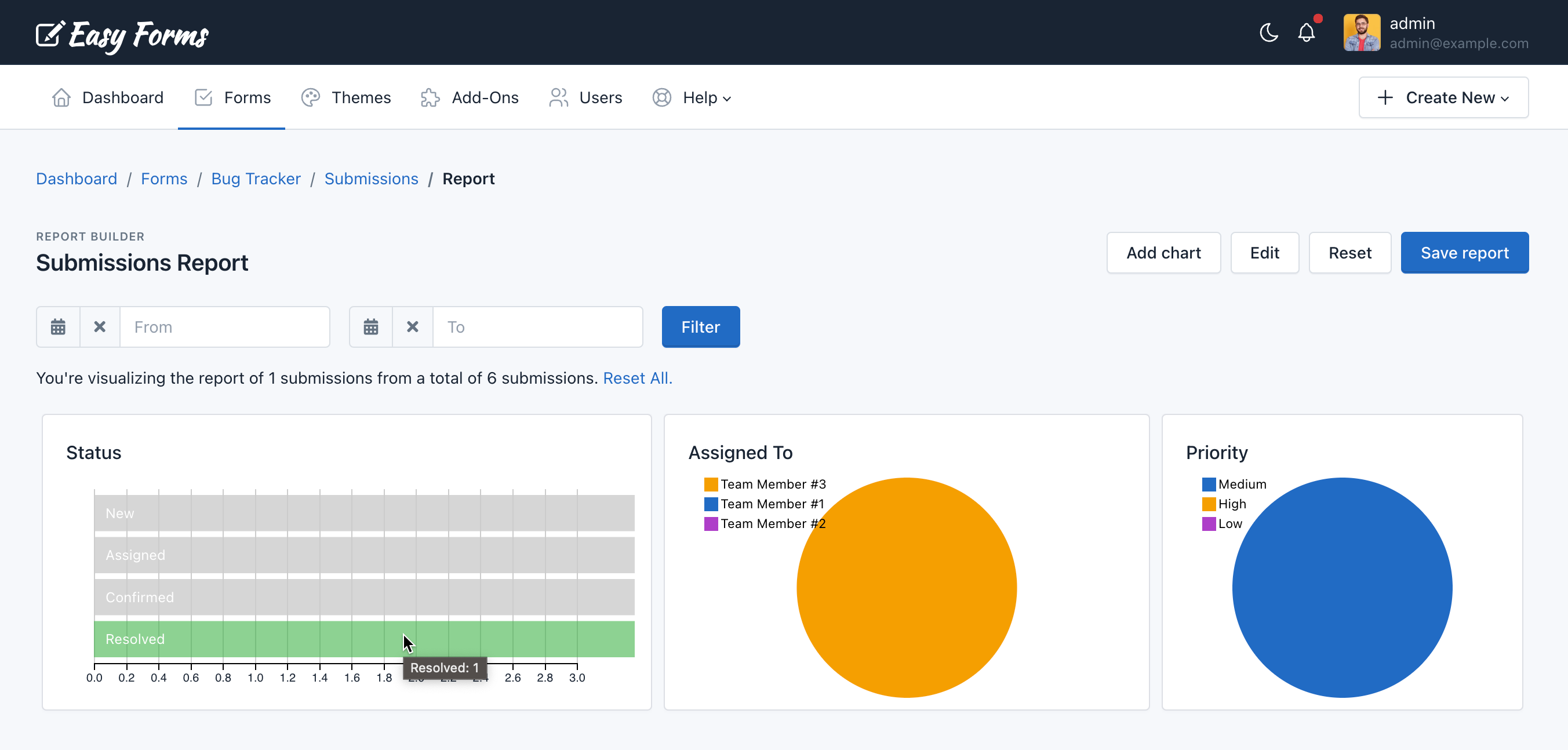 Report Builder - Interacting with the report